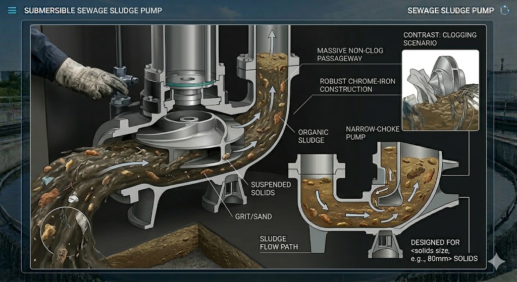 Submersible Cutter Pump vs Sewage Sludge 4