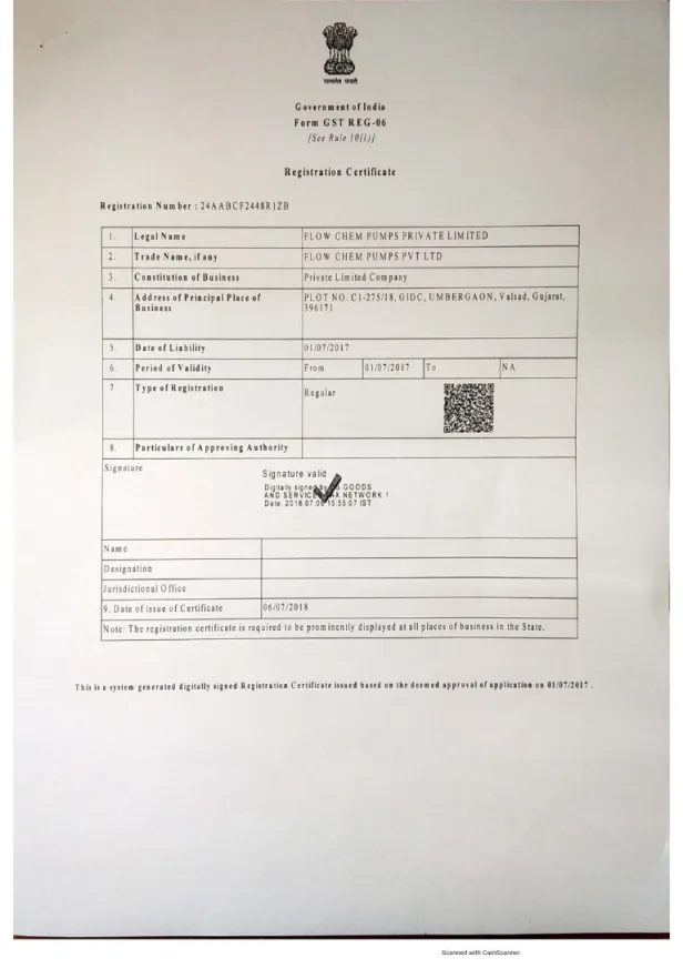 Additional ISO Certificate