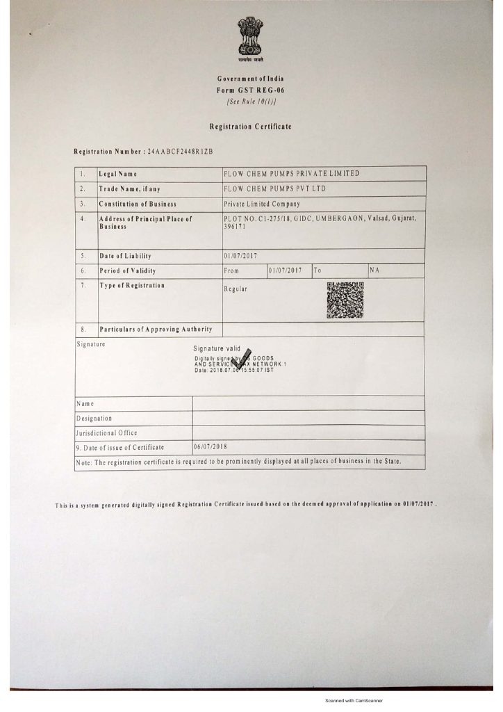 GST CERTIFICATE